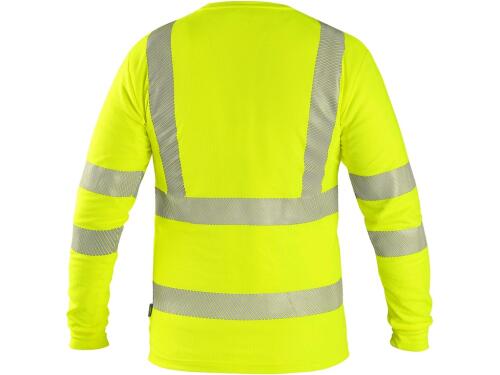 Tričko CXS OLDHAM, dlouhý rukáv, výstražné, pánské, žluté, vel. L